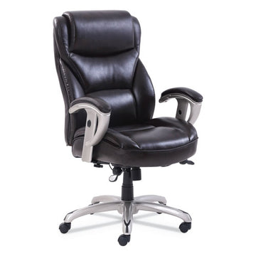 SertaPedic® Emerson Big And Tall Task Chair, Supports Up To 400 Lb, 19.5" To 22.5" Seat Height, Black Seat-back, Silver Base freeshipping - TVN Wholesale
